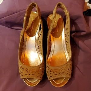 Soley Roller 2 Sling Back Cork Wedge Sandals